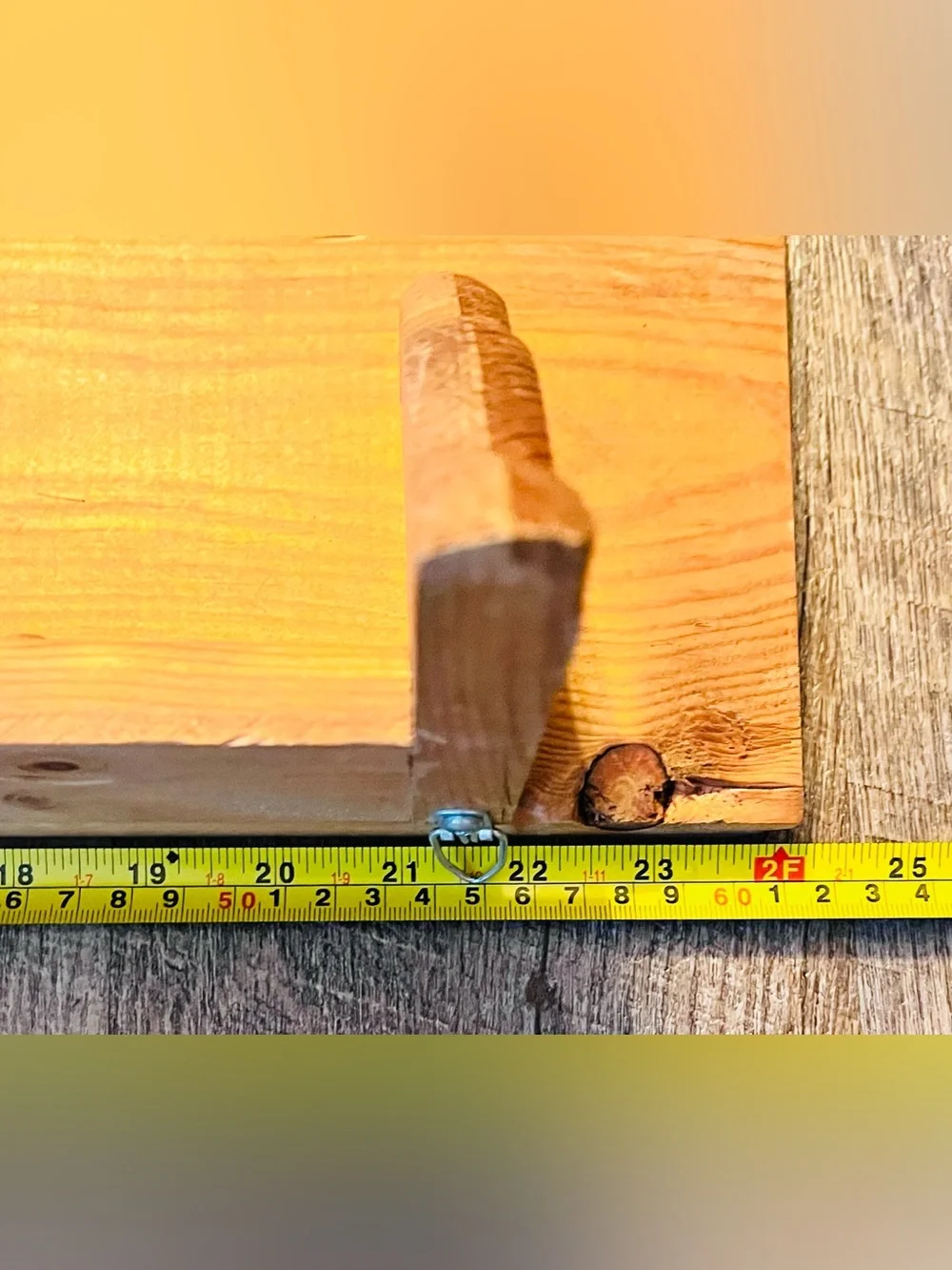 Solid Wood Wall Shelf 24” Rustic Farmhouse Cottage Country Decor